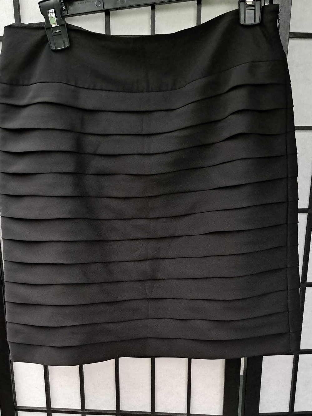 Merona Black Horizontal Pleated Pencil Skirt